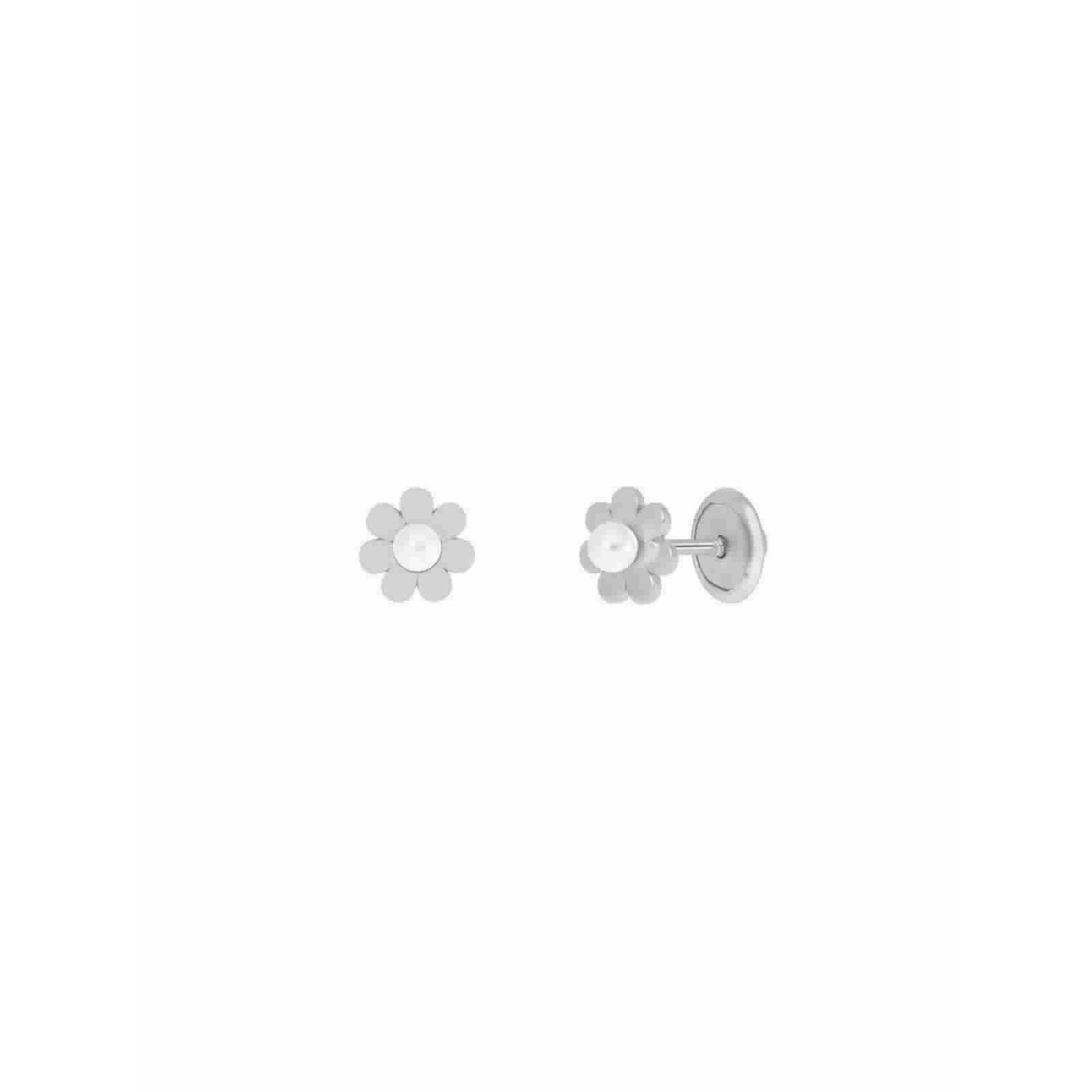 Pendiente Plata Flor - D03401/AI