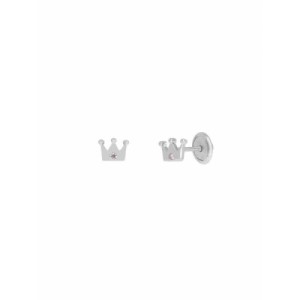 Pendiente Plata Corona - D03401/AG