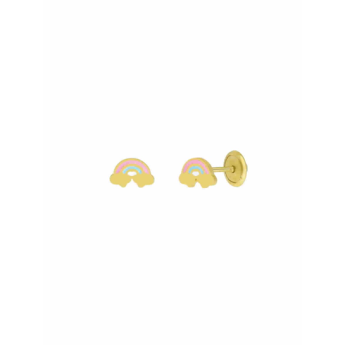 Pendiente Plata Dorada Arcoiris - D03401/AL