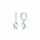 Pendiente Aro Plata Unicornio Turquesa - D02401/AJ Pendiente Aro Plata Unicornio Turquesa - D02401/AJ