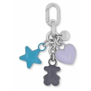 Llavero morado y plata Puffed Motifs - 2002304129