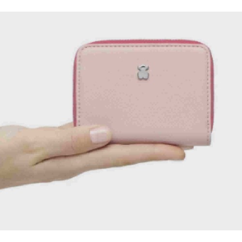 Monedero mediano New Dubai rosa y beige - 2001690013