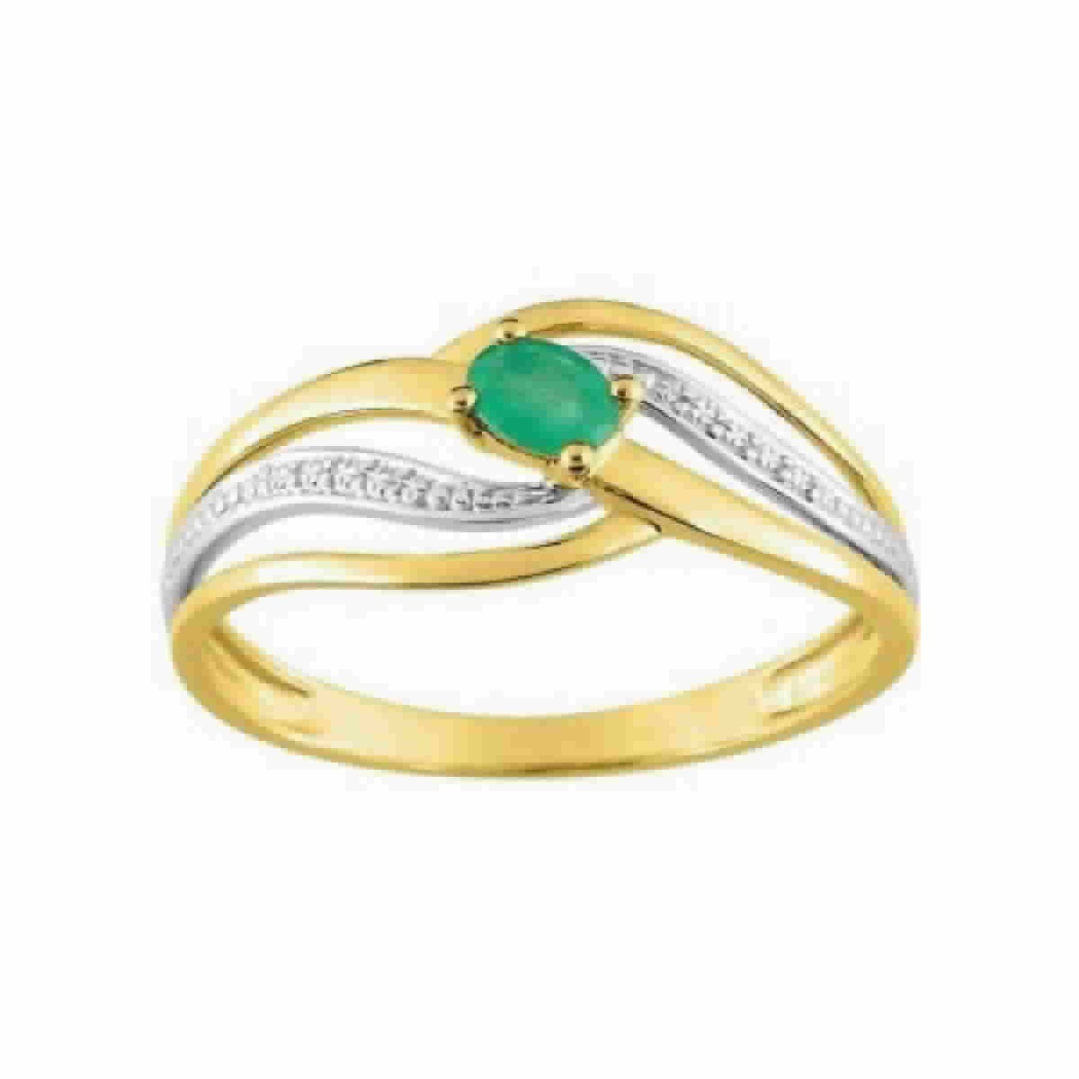 Anillo oro 18 KT  Esmeralda - 08PT21BE-14