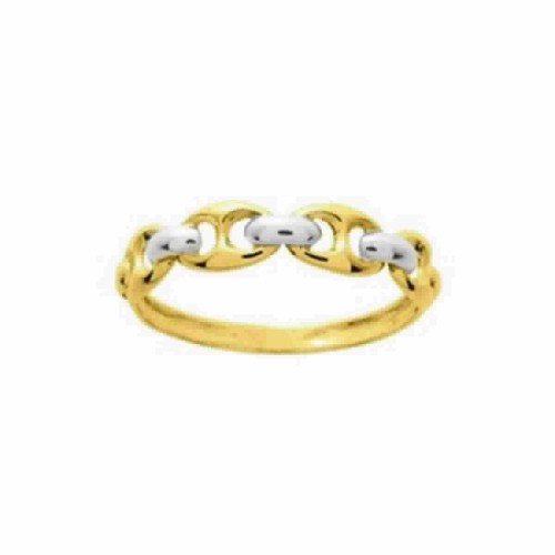 Anillo bicolor calabrote oro 18 kt - 1461G-54
