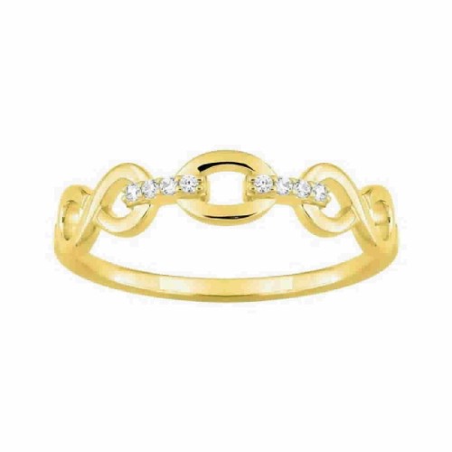 Anillo de Oro 18 kt  con Eslabón Central y Motivos de Infinito - 1.7625.Z0-54