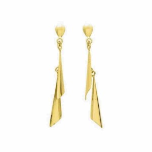 Pendientes Largos Geométricos en Oro Amarillo 18kt - 8322