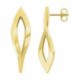 Pendientes de Oro Amarillo 18kt con Silueta Marquise Calada Elegancia - 3877