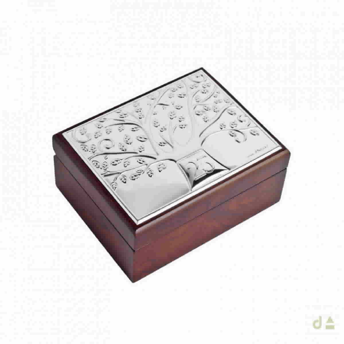 CAJA JOYERO ARBOL DE LA VIDA 14X11X6 - 25 ANIVERSARIO - 7CX-DH010P-25