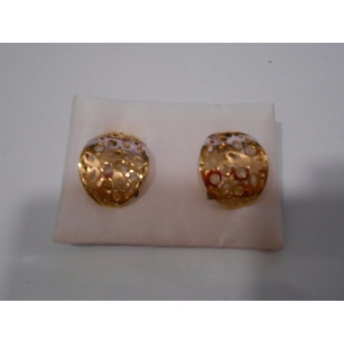 PENDIENTES ORO C. OMEGA CALADO BRILLO/MA - 25G0173